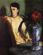 Edgar Degas Woman with Porcelain Vase oil painting artist
